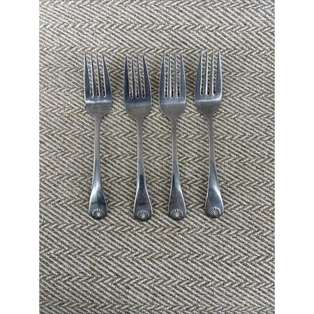 Reed & Barton Seychilles Seashell 4 Salad Forks